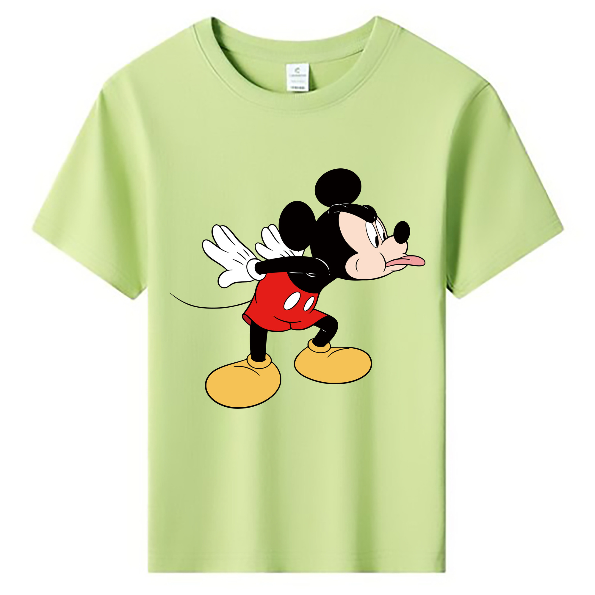 ミッキーマウス Mickey Mouse 綿100％キッズTシャツ（フロントプリント）